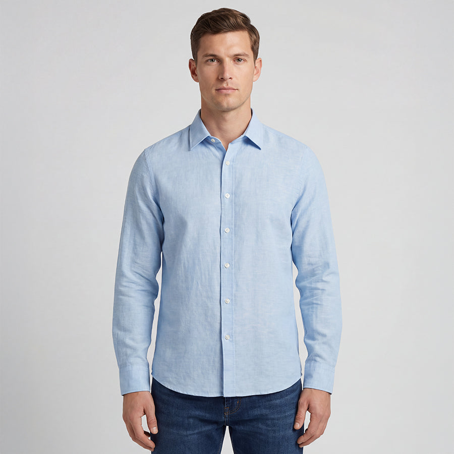 Cooper Heather Blue Button Down