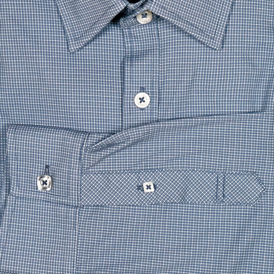 Micro Check 2-Way Stretch Shirt - Comfort Cut