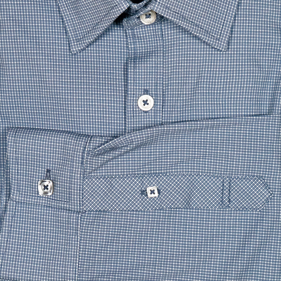 micro check dress shirt Knights Of Columbus Antigua Micro Check Button Down Shirt, Navy / X-Large
