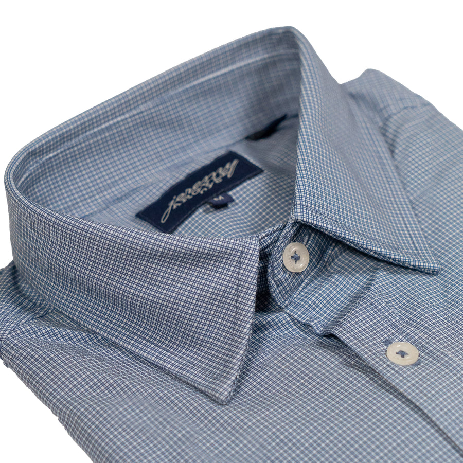 Micro Check 2-Way Stretch Shirt - Comfort Cut