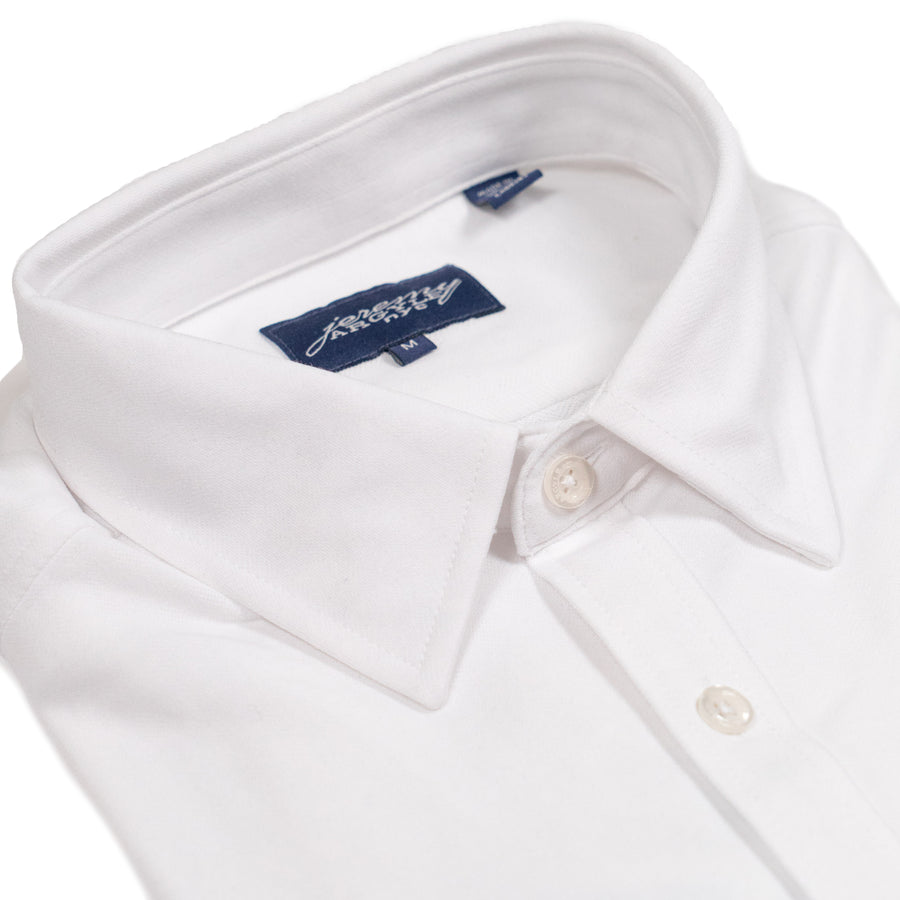 White 4-Way Stretch Shirt - Fitted Cut