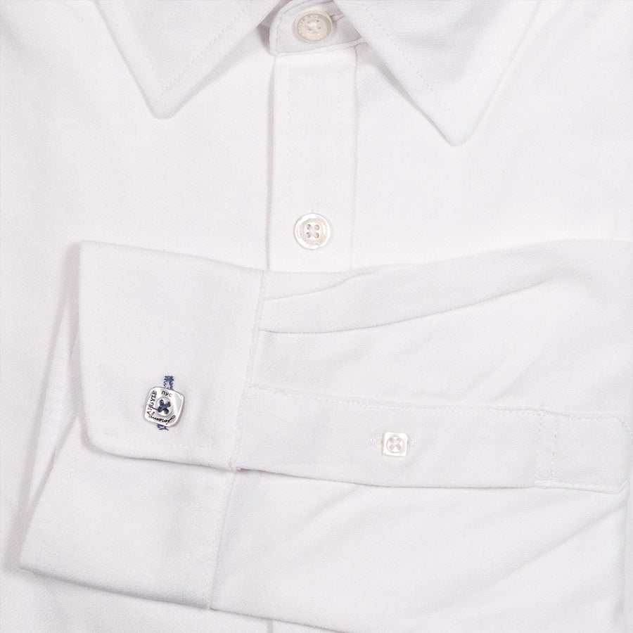 White 4-Way Stretch Shirt - Comfort Cut