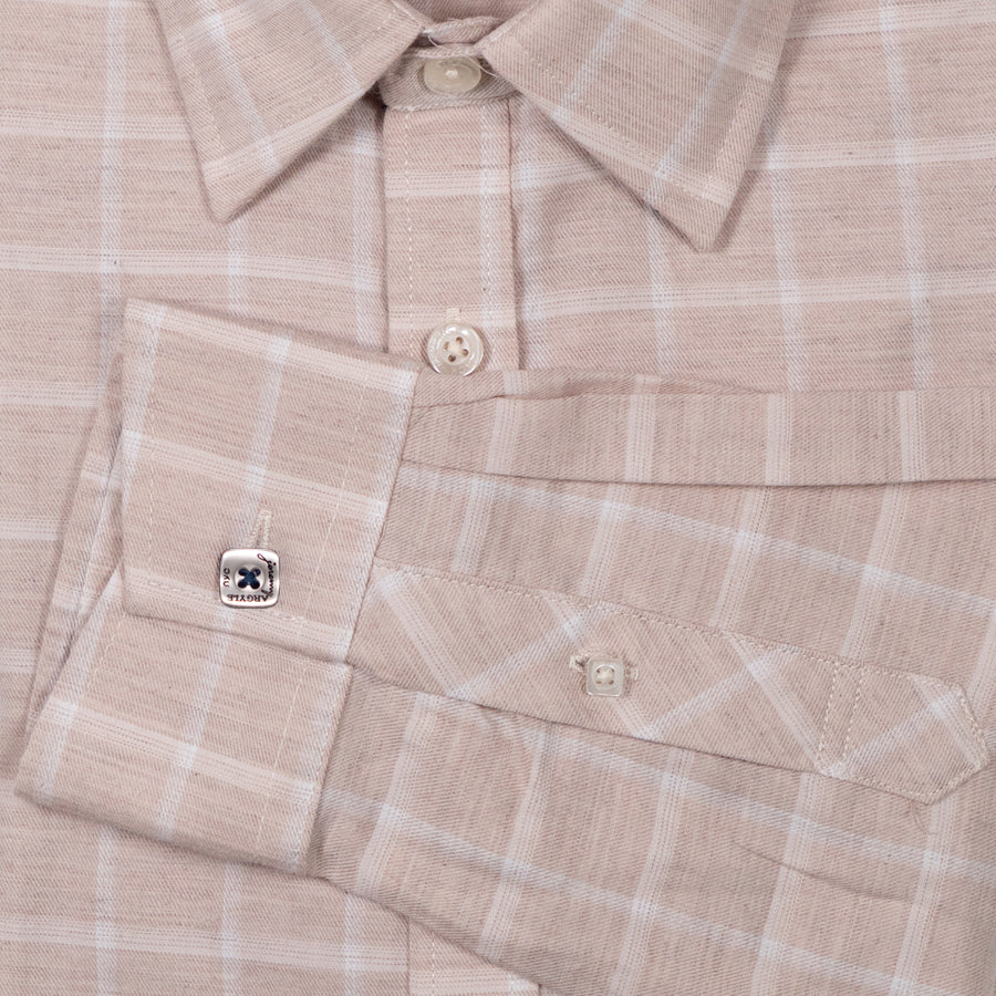 Oatmeal Grid Check Shirt