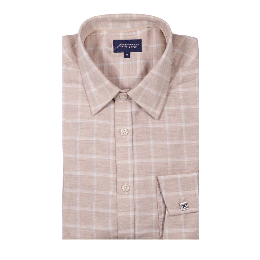 Oatmeal Grid Check Shirt