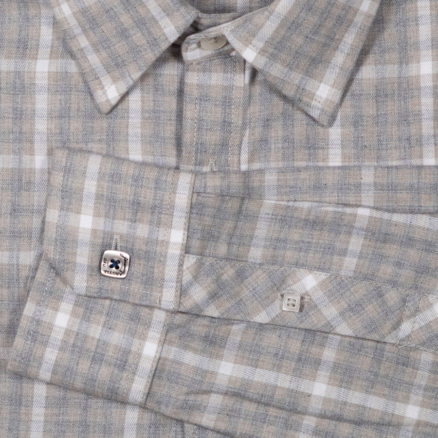 Soft Gray Plaid Shirt