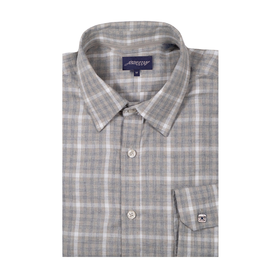Soft Gray Plaid Shirt