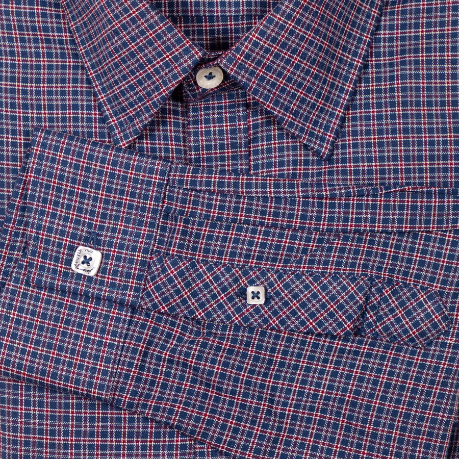 Navy Graph Check Shirt