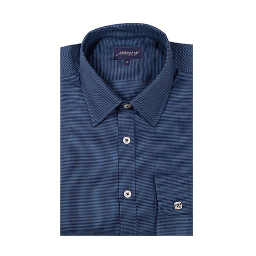 Blue Micro Houndstooth Shirt