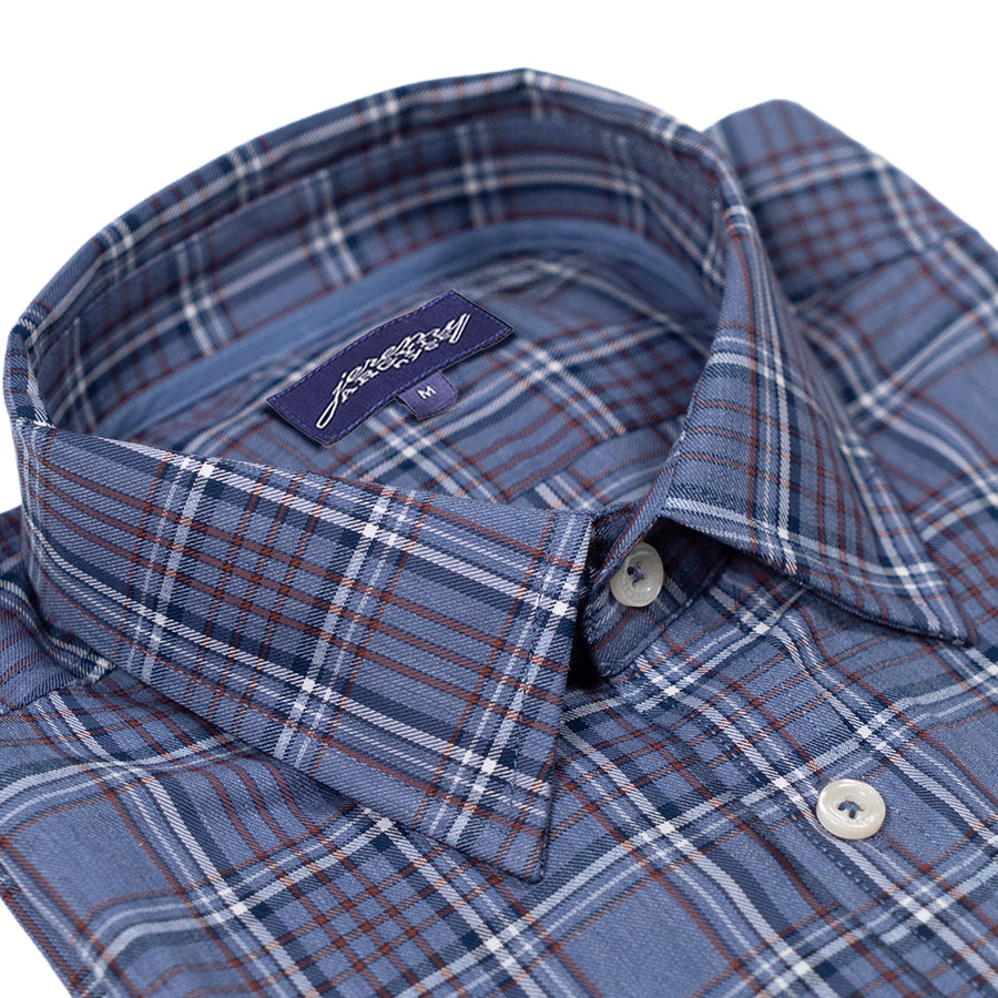 Heather Blue Plaid Shirt