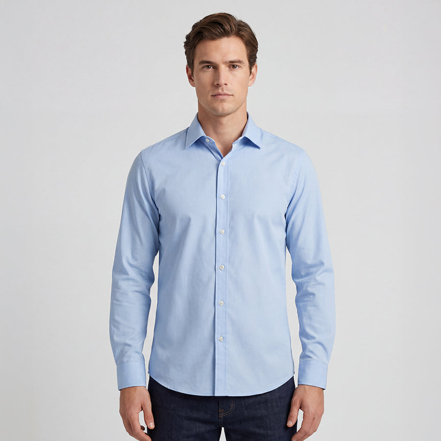 Light Blue Poplin Shirt