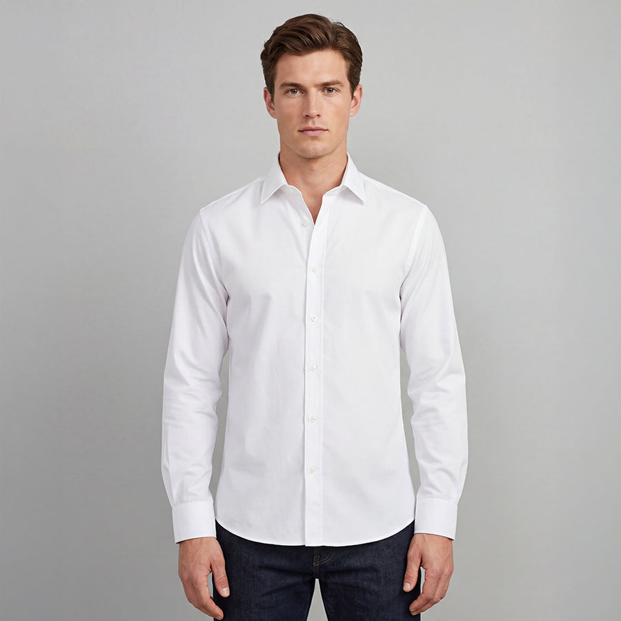 Crisp White Poplin Shirt