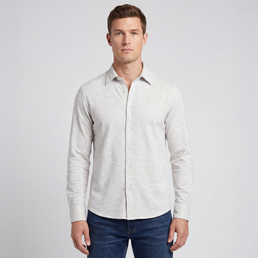 Chelsea Melange Gray Button Down