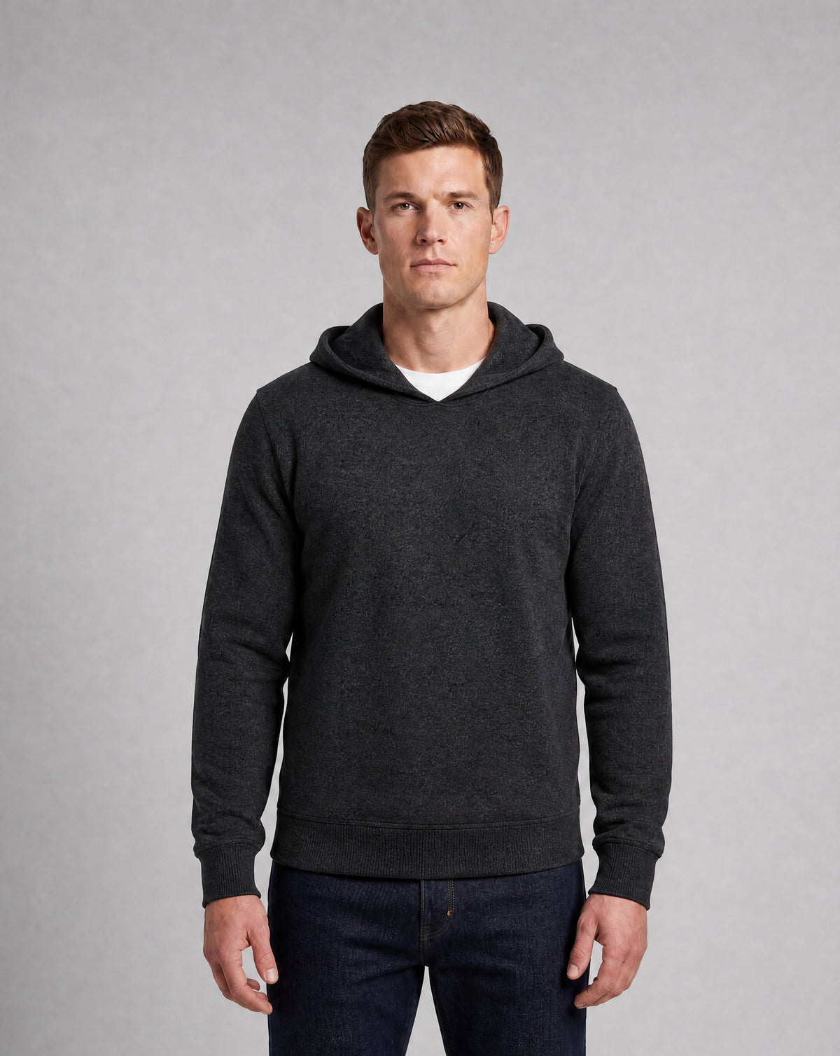 Charcoal Cotton Blend Hoodie