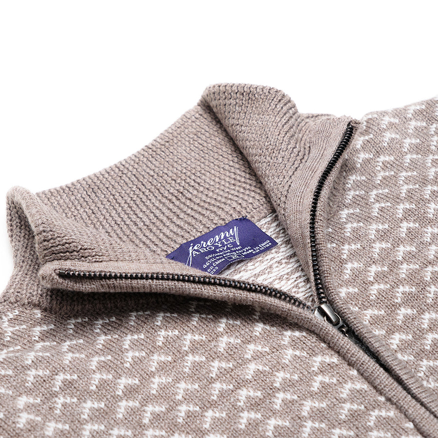 Taupe Colorblock Après Ski Half Zip