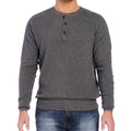 Charcoal Cotton Blend Henley