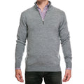 Light Gray Cashmere Half Zip