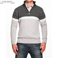 Colorblock Cashmere Blend Half Zip