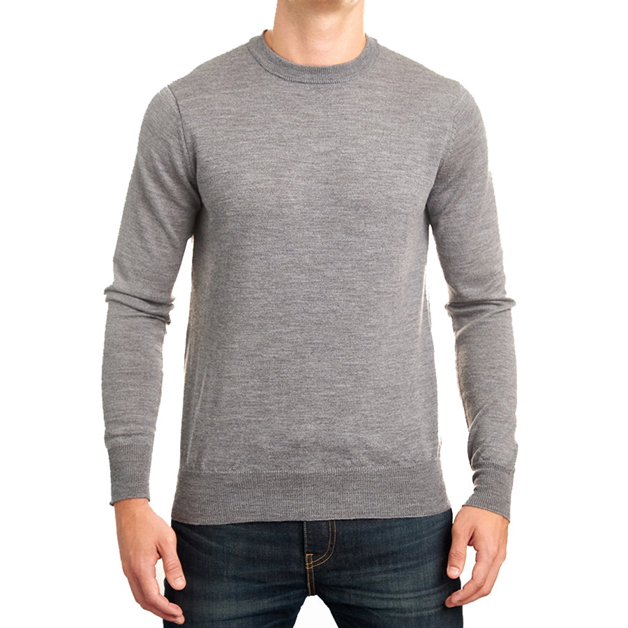 Heather Gray Merino Crewneck