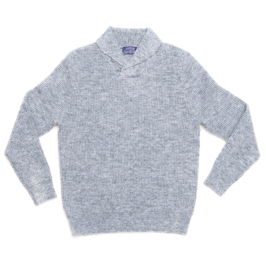 Heather Gray Waffle Stitch Mock Neck