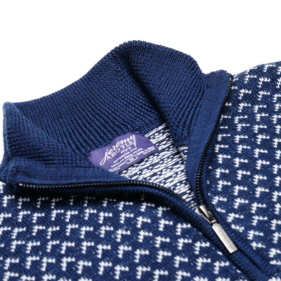 Navy Colorblock Après Ski Half Zip – Jeremy Argyle