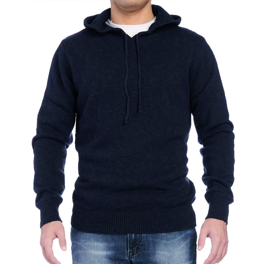 Heather Navy Cotton Linen Hoodie